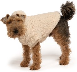 fabdog Sherpa Solid Dog Hoodie, Cream, 22-in slide 1 of 4