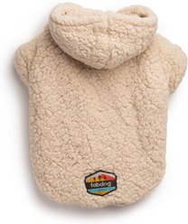 fabdog Sherpa Solid Dog Hoodie, Cream, 8-in slide 2 of 4