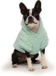 fabdog Sherpa Solid Dog Hoodie, Seafoam, 16-in slide 2 of 4