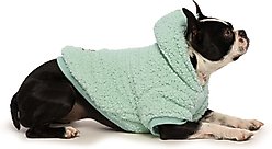 fabdog Sherpa Solid Dog Hoodie, Seafoam, 20-in