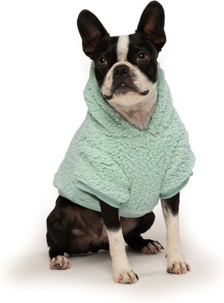 Show full view: fabdog Sherpa Solid Dog Hoodie, Seafoam, 20-in slide 3 of 5