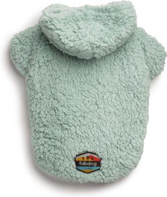 Show full view: fabdog Sherpa Solid Dog Hoodie, Seafoam, 20-in slide 2 of 5