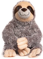 fabdog Sloth Fluffy Tough Squeaky Plush Dog Toy, Brown, Small slide 1 of 3