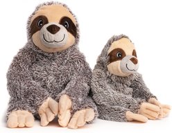 fabdog Sloth Fluffy Tough Squeaky Plush Dog Toy, Brown, Small slide 2 of 3