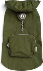 fabdog Snap N' Go Dog Raincoat, Olive, Large