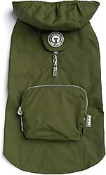 fabdog Snap N' Go Dog Raincoat, Olive, XX-Large