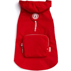 fabdog Snap N' Go Dog Raincoat, Red, Small