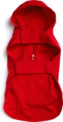 Show full view: fabdog Snap N' Go Dog Raincoat, Red, Small slide 2 of 5