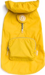 fabdog Snap N' Go Dog Raincoat, Yellow, Small