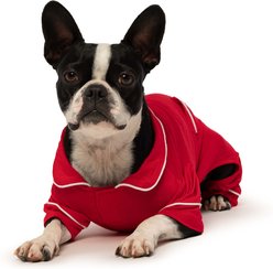 fabdog Solid Super Soft Modal Dog Pajamas, Red, 10-in slide 2 of 5