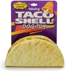 fabdog Taco Smell Squeaky Stuffing-Free Plush Dog Toy