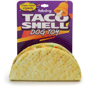 fabdog Taco Smell Squeaky Stuffing-Free Plush Dog Toy