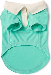 fabdog Terry Cloth Cabana Dog Shirt, Seafoam, 14-in