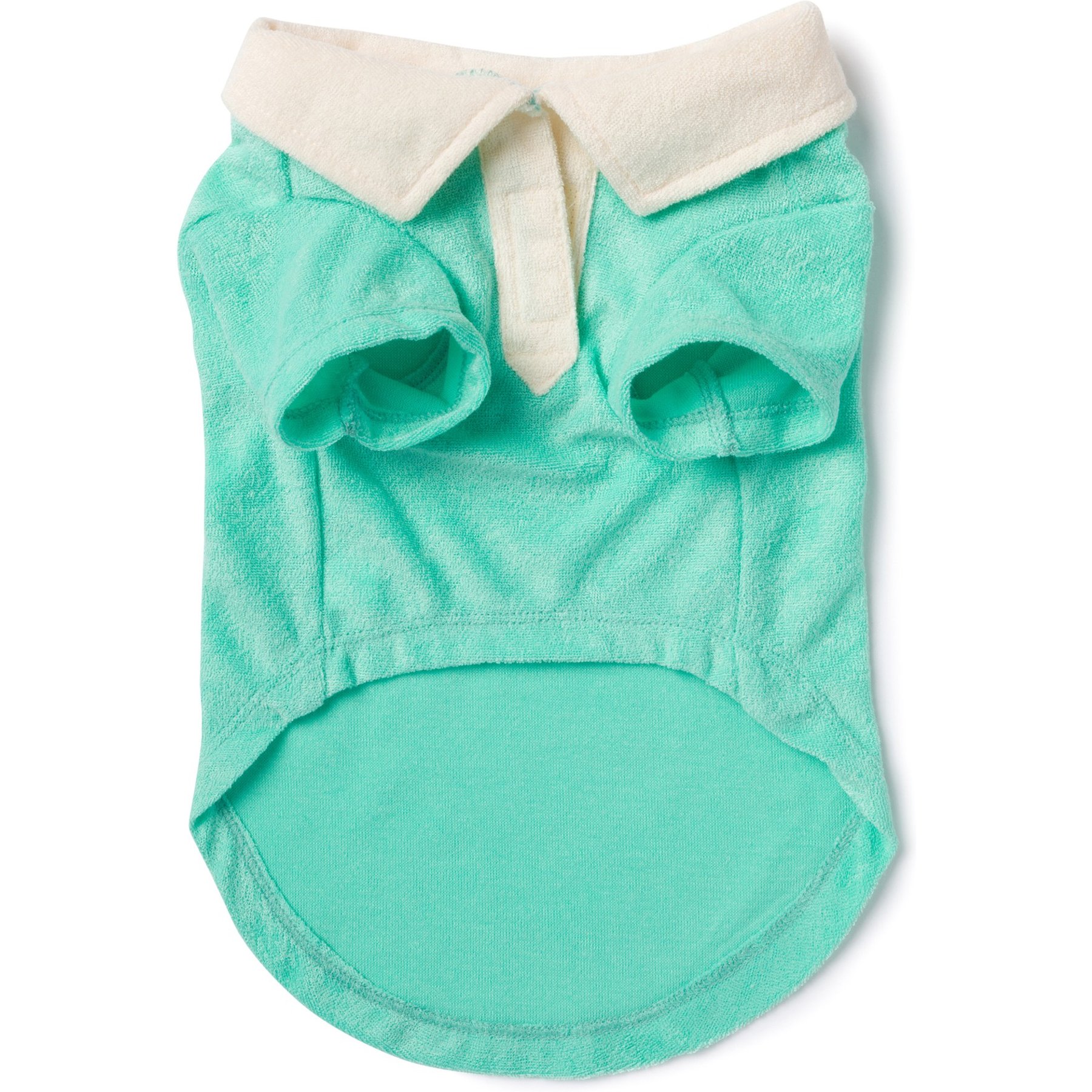 fabdog Terry Cloth Cabana Dog Shirt, Seafoam, 16-in