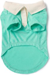fabdog Terry Cloth Cabana Dog Shirt, Seafoam, 8-in