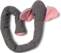 fabdog Twisty Elephant Squeaky Plush Dog Toy, Gray, 5-ft