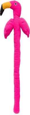 Show full view: fabdog Twisty Flamingo Squeaky Plush Dog Toy, Pink, 5-ft slide 2 of 4