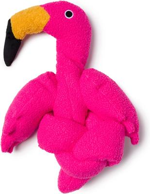 Show full view: fabdog Twisty Flamingo Squeaky Plush Dog Toy, Pink, 5-ft slide 3 of 4