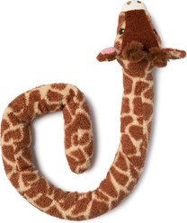 fabdog Twisty Giraffe Squeaky Plush Dog Toy, 5-ft