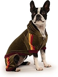 fabdog Velour Jogger Stripes Dog Sweater, Olive, 18-in slide 2 of 4