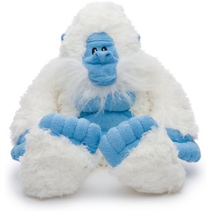 fabdog Yeti Fluffy Tough Squeaky Plush Dog Toy, White