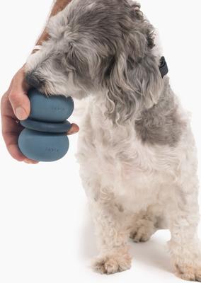 Show full view: Fable Pets Armadillo Tough Treat Dispenser Dog & Cat Toy, Navy, Small slide 3 of 7