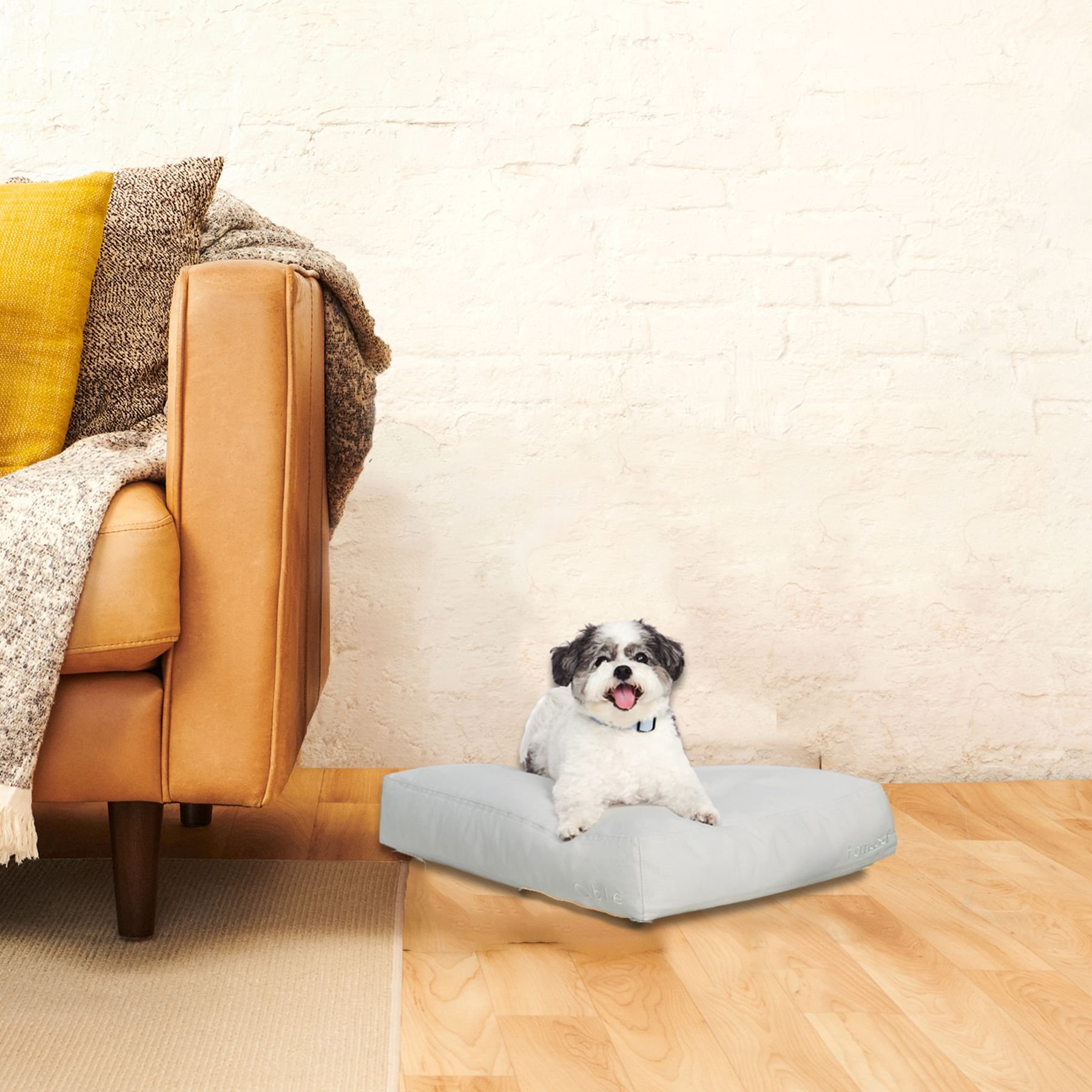 Fable Pets Memory Foam Cat & Dog Bed, Silver Blue, X-Small/Small