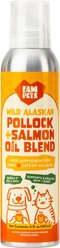 FAM Pets Omega-3 Fish Oil Wild Alaskan Pollock & Salmon Blend Skin & Coat Supplement Spray for Dogs & Cats, 5-fl oz bottle