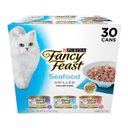 Fancy Feast Adult Grilled Seafood Feast Variety Pack in Gravy Wet Cat Food, 3-oz can, case of 30