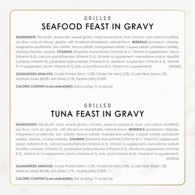 Show full view: Fancy Feast Adult Grilled Seafood Feast Variety Pack in Gravy Wet Cat Food, 3-oz can, case of 30 slide 7 of 14