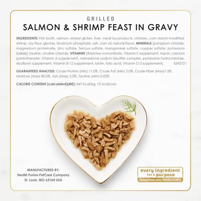 Show full view: Fancy Feast Adult Grilled Seafood Feast Variety Pack in Gravy Wet Cat Food, 3-oz can, case of 30 slide 8 of 14