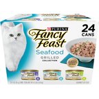 Fancy Feast Adult Grilled Seafood Feast Variety Pack in Gravy Wet Cat Food, 3-oz, case of 24