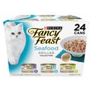 Fancy Feast Adult Grilled Seafood Feast Variety Pack in Gravy Wet Cat Food, 3-oz, case of 24