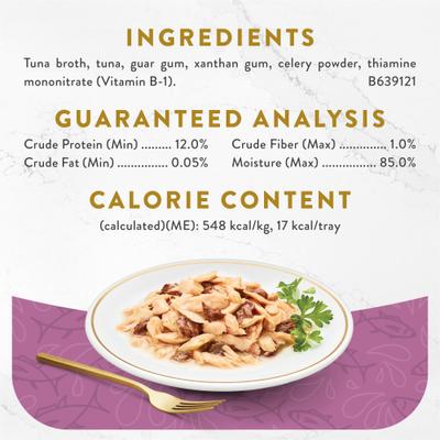 Show full view: Fancy Feast Appetizers Grain-Free Flaked Tongol Tuna Appetizer in Savory Broth Wet Cat Food, 1.1-oz tray, case of 10 slide 5 of 10