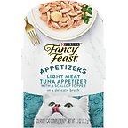 Fancy Feast Appetizers Light Meat Tuna with a Scallop Topper Lickable Cat Treats, 1.1-oz tray, case of 10