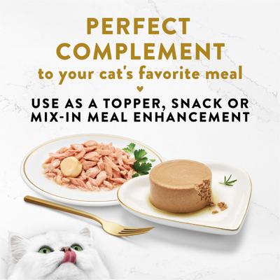 Show full view: Fancy Feast Appetizers Light Meat Tuna with a Scallop Topper Lickable Cat Treats, 1.1-oz tray, case of 10 slide 4 of 11