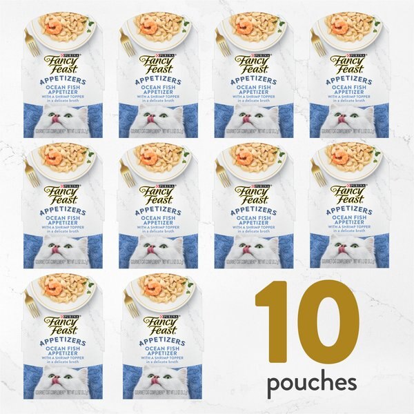 Fancy Feast Appetizers Oceanfish with a Shrimp Topper Lickable Cat Treats
