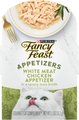 Fancy Feast Appetizers White Meat Chicken in a Savory Tuna Broth Lickable Cat Treats, 1.1-oz tray, case of ...