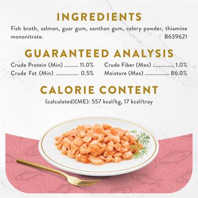 Show full view: Fancy Feast Appetizers Wild Alaskan Salmon in a Delicate Broth Lickable Cat Treats, 1.1-oz tray, case of 10 slide 5 of 11
