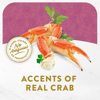 Show full view: Fancy Feast Broths Seafood Bisque & Accents of Real Crab Grain-Free Lickable Cat Food Topper, 1.4-oz pouch, case of 16 slide 3 of 11