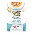 Fancy Feast Classic Broths with Tuna & Vegetables Supplemental Wet Cat Food Pouches, 1.4-oz pouch, case of 16