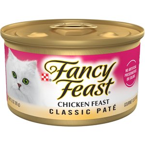 Fancy Feast Classic Chicken Feast Canned Cat Food, 3-oz, case of 24
