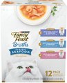 Fancy Feast Classic Collection Broths Variety Pack Complement Lickable Wet Cat Food, 1.4-oz pouch, case of ...