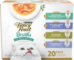 Fancy Feast Classic Collection Broths Variety Pack Complement Lickable Wet Cat Food, 1.4-oz pouch, case of ...