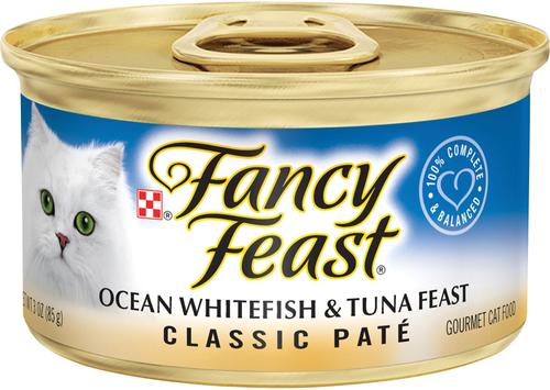 Show full view: Fancy Feast Classic Ocean Whitefish & Tuna Feast Canned Food + Purely Natural Treats Cat Treats slide 6 of 9