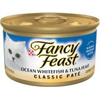 Fancy Feast Classic Ocean Whitefish & Tuna Feast Wet Cat Food, 3-oz can, case of 24