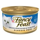 Fancy Feast Classic Ocean Whitefish & Tuna Feast Wet Cat Food, 3-oz can, case of 24