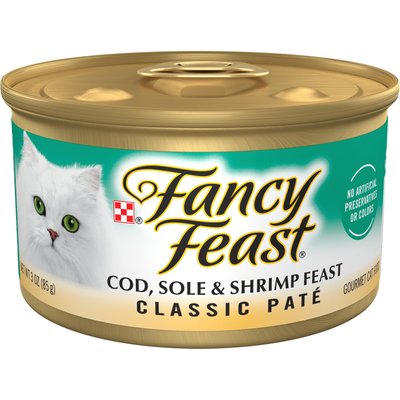 Fancy Feast Fancy Feast Classic Cod, Sole & Shrimp Canned Cat Food, 3-oz, 24 ct