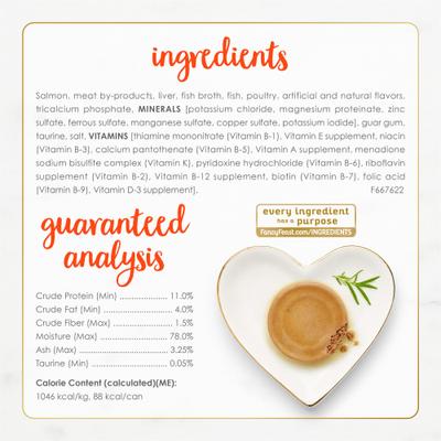 Show full view: Fancy Feast Classic Savory Salmon Feast Canned Cat Food, 3-oz, case of 24 slide 7 of 12