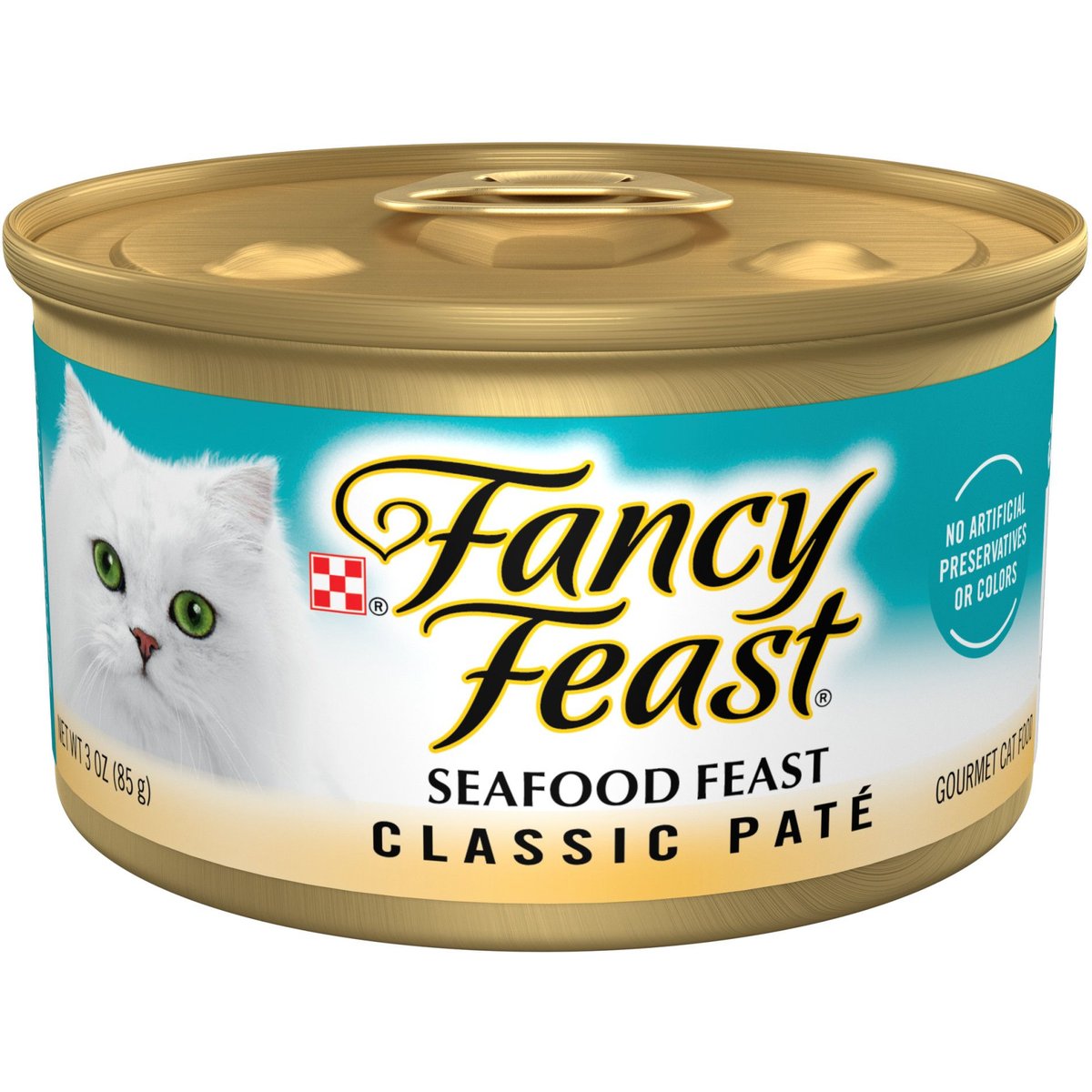 Fancy Feast Classic Seafood Feast Canned Cat Food, 3-oz can, case of 24